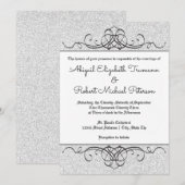 Imitate Glitzer Formal Blüh-12x18Wedding Einladung (Vorne/Hinten)