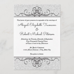 Imitate Glitzer Formal Blüh-12x18Wedding Einladung