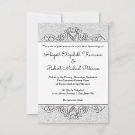 Imitate Glitzer Formal Blüh - 3x5 Einladung zur Ho