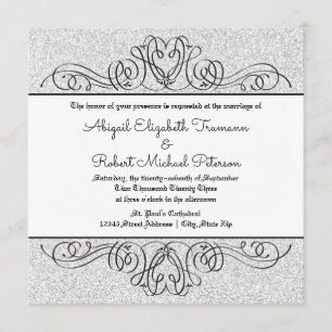 Imitate Glitzer Formal Floral Blüh Wedding Einladu Einladung