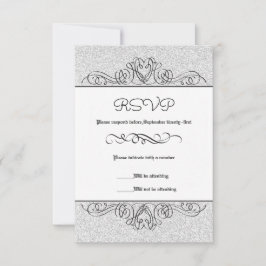 Imitate Glitzer Formeller floraler Blüh - RSVP-Kar RSVP Karte