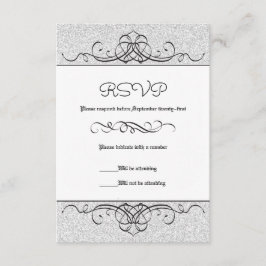 Imitate Glitzer Formeller Vintager Blüh - RSVP-Kar RSVP Karte