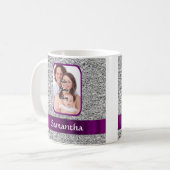 Imitate Glitzer Foto Hintergrund Kaffeetasse (Vorderseite Links)