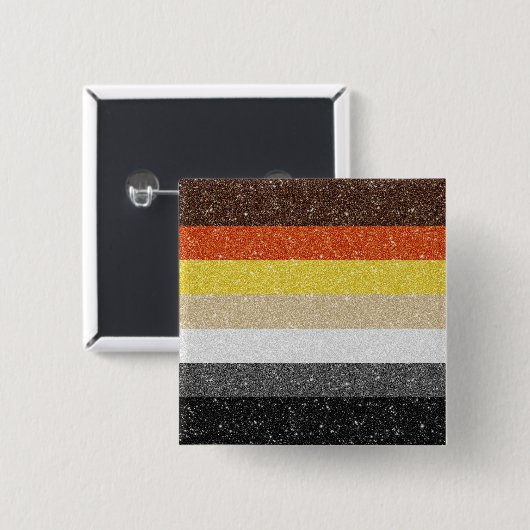 Imitate Glitzer Gay Bar Pride Flag Hintergrund Button (Vorne & Hinten)