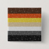 Imitate Glitzer Gay Bar Pride Flag Hintergrund Button (Vorderseite)