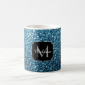 Imitate Glitzer Glitzern Monogram Kaffeetasse (Mittel)