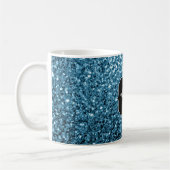 Imitate Glitzer Glitzern Monogram Kaffeetasse (Links)