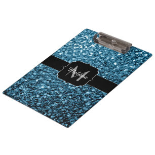 Imitate Glitzer Glitzern Monogram Klemmbrett