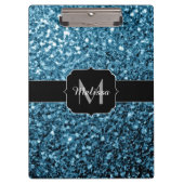 Imitate Glitzer Glitzern Monogram Klemmbrett (Vorderseite)