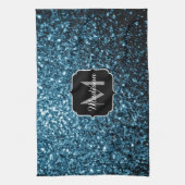 Imitate Glitzer Glitzern Monogram Küchentuch (Vertikal)