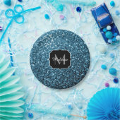 Imitate Glitzer Glitzern Monogram Pappteller (Party)