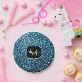Imitate Glitzer Glitzern Monogram Pappteller (Party)