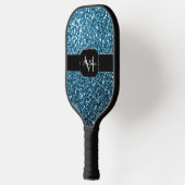 Imitate Glitzer Glitzern Monogram Pickleball Schläger (Links)