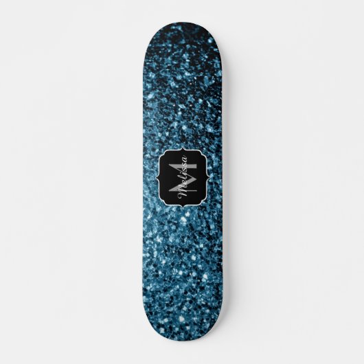 Imitate Glitzer Glitzern Monogram Skateboard (Vorne)