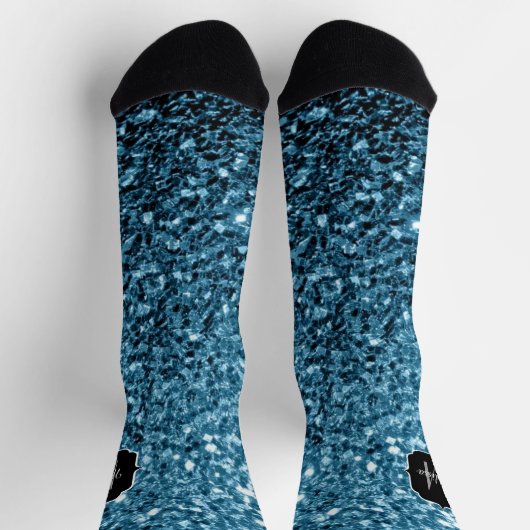Imitate Glitzer Glitzern Monogram Socken (Oben)