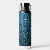 Imitate Glitzer Glitzern Monogram Trinkflasche (Rückseite)