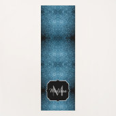 Imitate Glitzer Glitzern Monogram Yogamatte (Vorderseite)