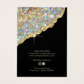 Imitate Glitzer Goldschmuckkarte (Rückseite)