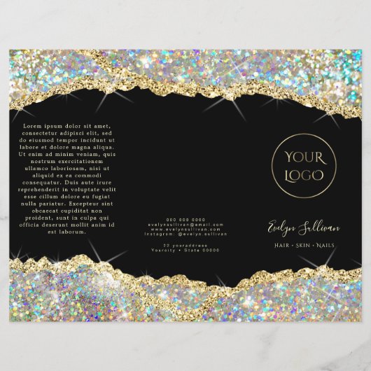 Imitate Glitzer Goldsequenzbroschüre (Vorderseite)