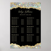 Imitate Glitzer Goldsequenzpreisliste Poster (Vorne)