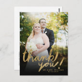 Imitate Glitzer Handwrite Foto Vielen Dank Postcar Postkarte (Vorne/Hinten)
