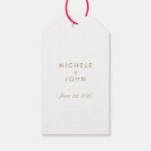 Imitate Glitzer Handwrite White Danke Geschenktast Geschenkanhänger (Rückseite)