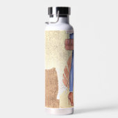 Imitate Glitzer Heelse Rosa Goldflasche Trinkflasche (Rechts)