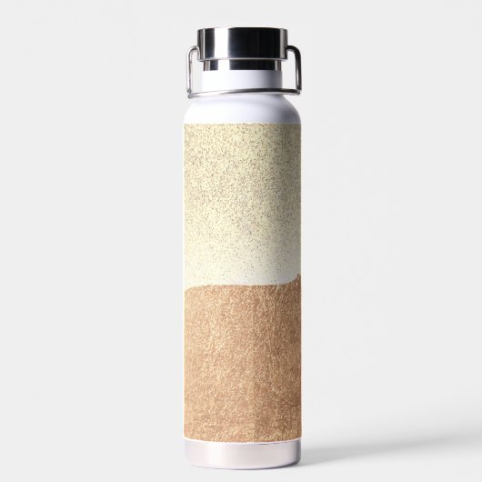 Imitate Glitzer Heelse Rosa Goldflasche Trinkflasche (Rückseite)