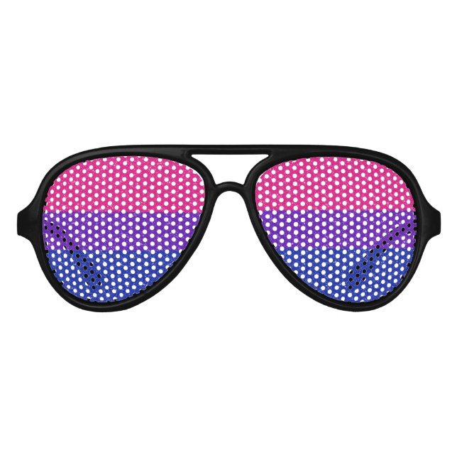 Imitate Glitzer Hintergrund des Bisexuellen Stolze Partybrille (Vorderseite)