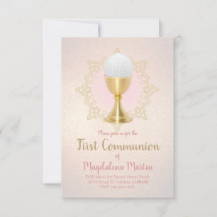 Imitate Glitzer Hintergrund Erste Kommune Einladung