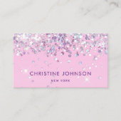 Imitate Glitzer in hellrosa Visitenkarte (Vorderseite)