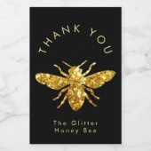 Imitate Glitzer ist Ihnen dankbar Weinetikett (Einzelnes Label)