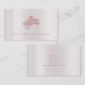 Imitate Glitzer Klavier auf IMITATE Metallische Wi Visitenkarte (Vorne/Hinten)