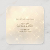 Imitate Glitzer Königin auf rosa Quadratische Visitenkarte (Rückseite)