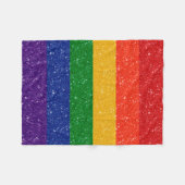 Imitate Glitzer LGBTQ-Flag Fleecedecke (Vorderseite (Horizontal))