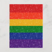 Imitate Glitzer LGBTQ-Flag Postkarte (Vorderseite)