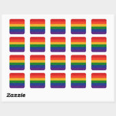 Imitate Glitzer LGBTQ-Flag Quadratischer Aufkleber (Blatt)