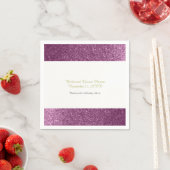 Imitate Glitzer Lila Hochzeit Serviette (Beispiel)