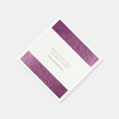 Imitate Glitzer Lila Hochzeit Serviette (Ecke)