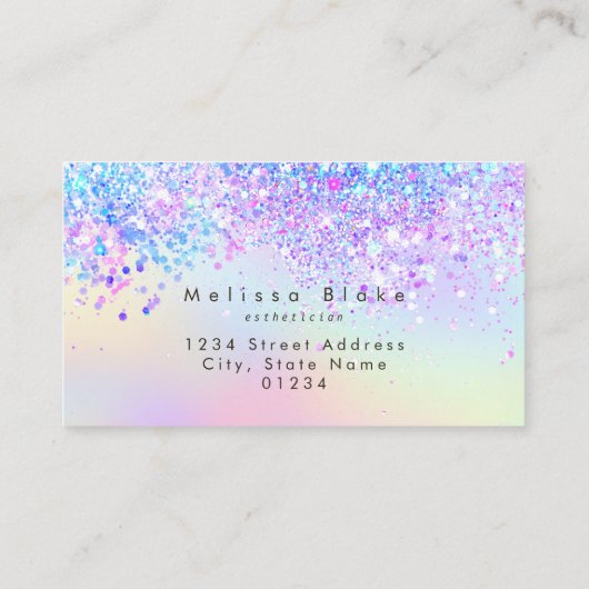 Imitate Glitzer Mermaid Schwanz Visitenkarte (Rückseite)