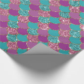 Imitate Glitzer mermaid Skalen Muster Party Packun Geschenkpapier (Ecke)
