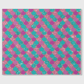 Imitate Glitzer mermaid Skalen Muster Party Packun Geschenkpapier (Flach)