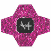 Imitate Glitzer Monogramm, Hot-pink-Glitzern Fußball (Flach)