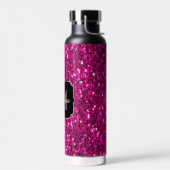 Imitate Glitzer Monogramm, Hot-pink-Glitzern Trinkflasche (Links)