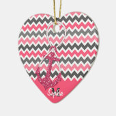 Imitate Glitzer nautischer Anker Unendlichkeitssym Keramik Ornament (Links)