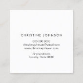 IMITATE Glitzer opal Foto Quadratische Visitenkarte (Rückseite)