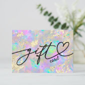 Imitate Glitzer Opal Geschenkgutschein (Stehend Vorderseite)