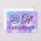 Imitate Glitzer Opal Geschenkgutschein (Vorne/Hinten)