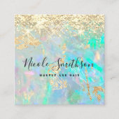 Imitate Glitzer Opal-Hintergrund Quadratische Visitenkarte (Vorderseite)