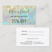 Imitate Glitzer Opal-Hintergrundekarte Visitenkarte (Vorne/Hinten)